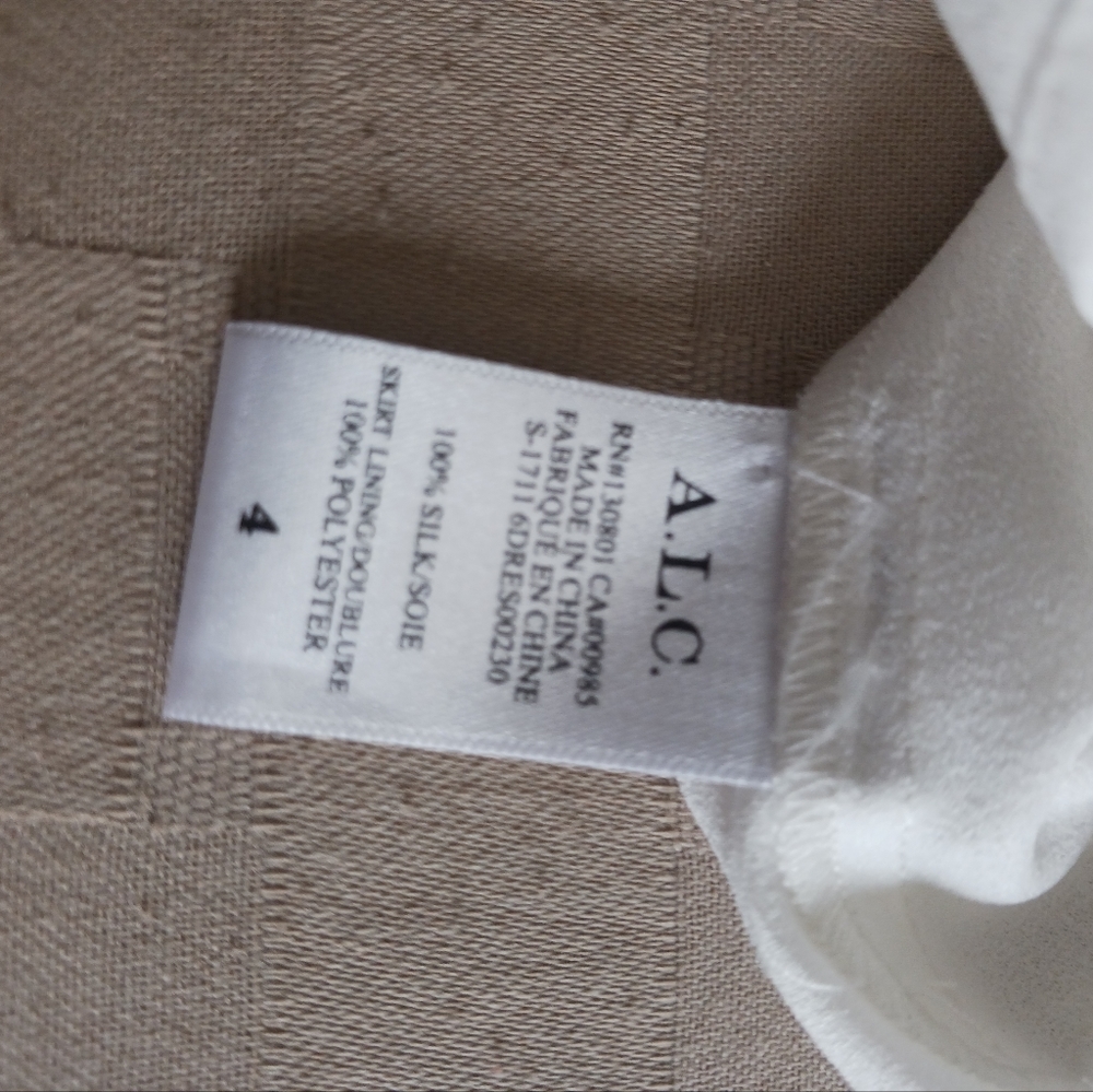 A.L.C. Freja Leaf Print Twist Front Silk Dreas - Picture 9 of 13